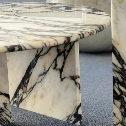 Nordic Style Marble Side Table Calacatta Viola Coffee Table Natural Stone Table Luxury Living Room Furniture