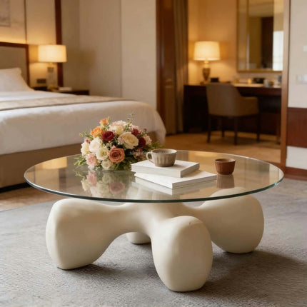 Made of FiberGlass Custom FRP Furniture Modern Leisure Low Coffee Table For Hotel Villa Apartment Garden Salon Durable Living Room Furniture Decor
