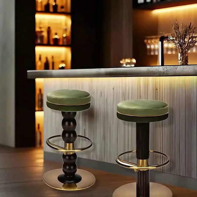 Italian Designer Stainless Steek Bar Stool Minimalist Modern High Stool Luxurious Backrest for Dining Outdoor Bars Hotels