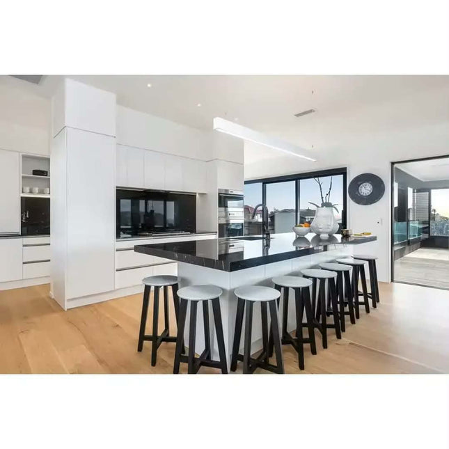 Modern Custom Design L Shape Free 3D View Modular White Kitchen Cabinet