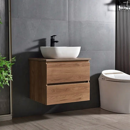 Modern floating vanity bathroom single counter top sino solid plywood cabinet bathroom vanity