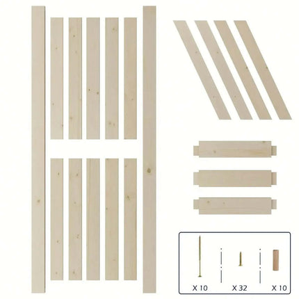 Certified Industrial K-Frame Modern Design Finished Solid Pine Wood Sliding Barn Door