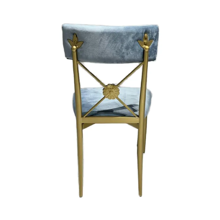 Durable Modern Gold Fabric Dining Table Chairs Wholesaler Rental Event Furniture