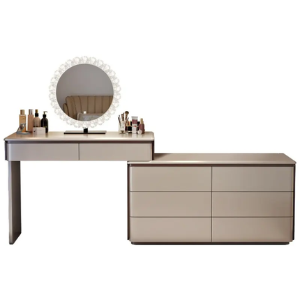 Modern Dresser With Mirror And Drawers Bedroom Furniture Dressing Cabinet Small Apartment Bedroom Use