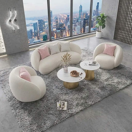 Modern Loveseat Sofa Set with Wood Frame and Sponge Cover Durable design for Hotel Lounge Use