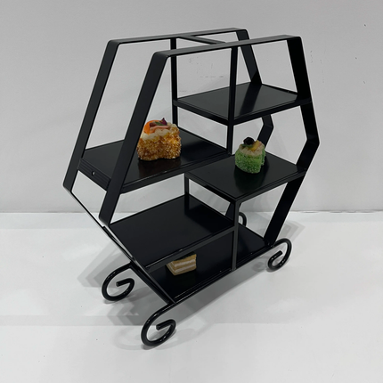 Hexagon Steel Display Rack For Hotel & Restaurant Buffet Dessert Catering Hot Pot & Food Serving Cake Stand