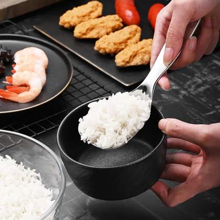 High Quality Korea Metal Tableware304Earl Soup Serving Round Head Flat Rice Spoon Modern Design