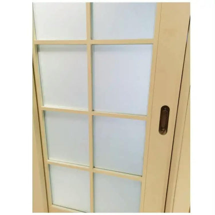 White Color Solid Wood Slide Glass Doors for Interior Rooms