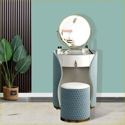 New Light Luxury Style Small-Sized Dressing Table, Bedside Table, Rock Plate Integrated Princess Makeup Table