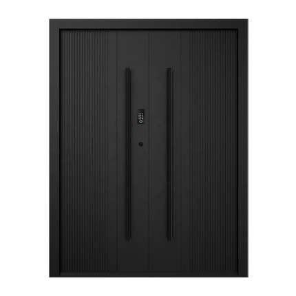 Modern Design American Exterior House Front Aluminum Entrance Doors Steel Security Front Entry Doors Aluminum For Household
