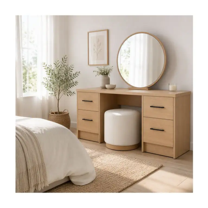 Modern Four Drawer Dressing Table, Independent Melamine Dressing Table, Suitable for Bedrooms