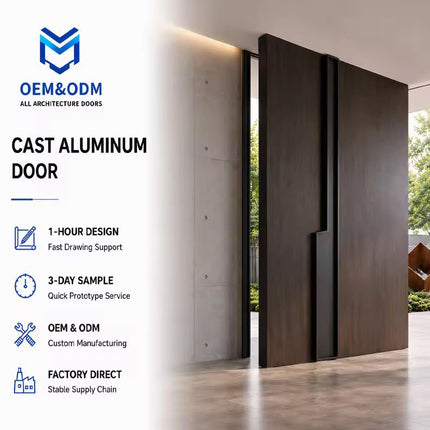 Luxury Design Custom High Quality Exterior Entrance Security House Front Stainless Steel Pivot Door