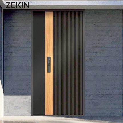 ZEKIN Australian House Anti-Theft Insulation Entrance Aluminum Entry Security Doors Wrought Aluminum Villa Door