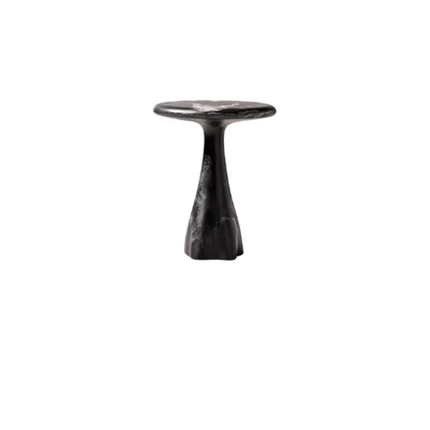 Made of FiberGlass Modern Marble Coffee Table French Retro Light Luxury Circular Fiberglass Living Room Furniture No Assembly Required