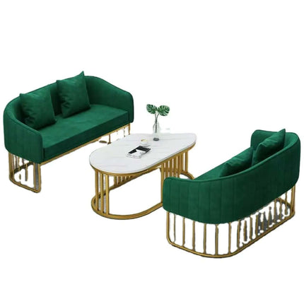 Nordic Modern Elegant Ins Style Sofa Chair Light Luxury Golden Metal Simple Design For Living Room Leisure Home Furniture Sponge