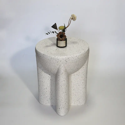 Modern Travertine Side Table For Living Room Bedroom Outdoor Space Home Furniture