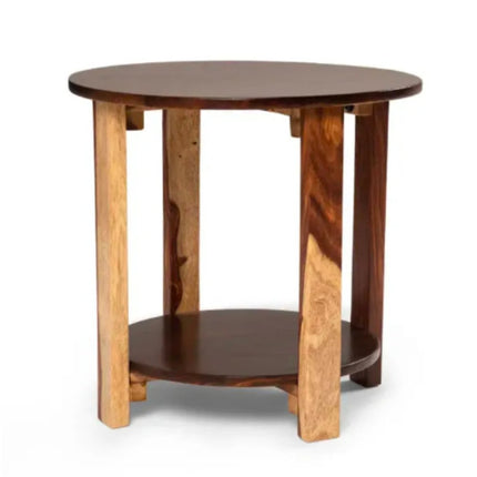 High Quality Naturel Solid Wooden Made Furniture For Decorative Living Room Sofa & Bed Beside Round Shape Table