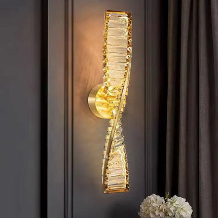 Luxury Crystal Wall Light Collection - White, Gold - 50 x 10 mm For Bedrooms, Corridors and Hotel Interiors