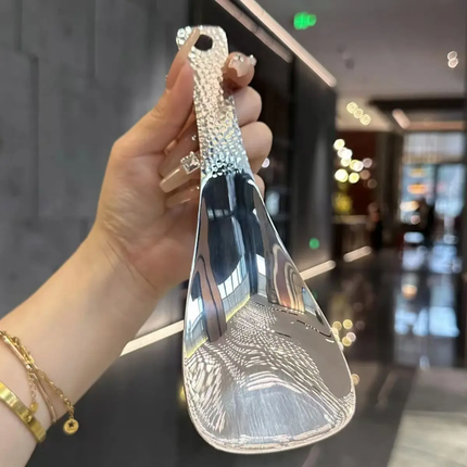 Creative Square Hammer Pattern Stainless Steel Rice Spoon Non-Stick Household Restaurant Self-Service Shovel For Canteen Use