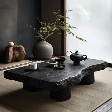 Made of concrete Quite Artistic Style Solid Camphor Wood Customizable Living Room Tea Table Homestay Hotel Use Mo Assembly Required Furniture