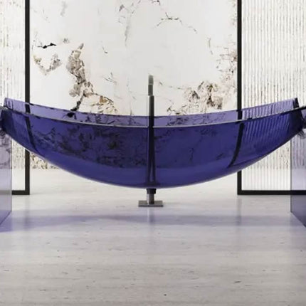 High Quality Resin Stone Novel Art Transparent Bathtub Durable And Easy To Clean Villas And Hotels