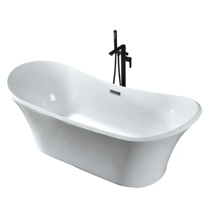 Ergonomic Freestanding Bathtub Italian Design Dual-Color Sophisticated Space Masterpiece
