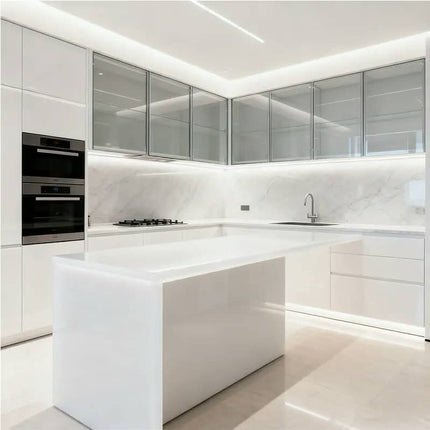 Custom Wholesale Island Cabinet Unit Set Modular Kitchen Cupboard Wooden Kitchen Cabinet Set Factory Price