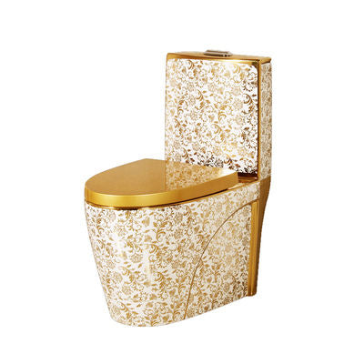 Decorative toilet with floral pattern and gold accents on a white background

gold plated toilet bowl
luxury gold toilet wc
diamond design toilet bowl
royal bathroom toilet
one piece ceramic toilet
luxury sanitary ware toilet
modern gold bathroom toilet
designer toilet bowl