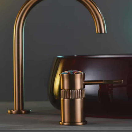 Rose Gold Bathroom Sink Taps Antique Brass Faucet