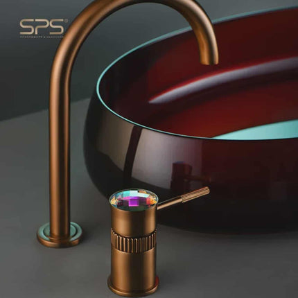 Rose Gold Bathroom Sink Taps Antique Brass Faucet