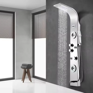 Shower Panel Multi-Function 304 Stainless Steel Wall Mounted Cold And Hot Water