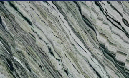 Dynamic Brazilian Verdant Layered Green & White Veined Flow