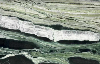 Jade Horizon Natural Brazilian Marble Layered Green White Veins