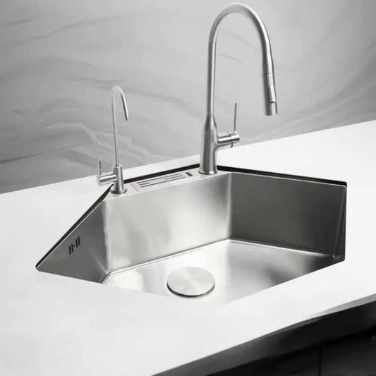Diamond Shaped Special-Sink 304 Stainless Steel Unique Geometric Design Modern Kitchen