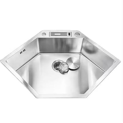 Diamantförmiges Spezialspülbecken aus Edelstahl 304, einzigartiges geometrisches Design, moderne Küche
