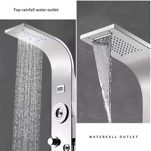 Shower Panel Multi-Function 304 Stainless Steel Wall Mounted Cold And Hot Water