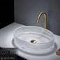 Artistic Tempered Glass Countertop Sink with Intricate Mesh Patterning