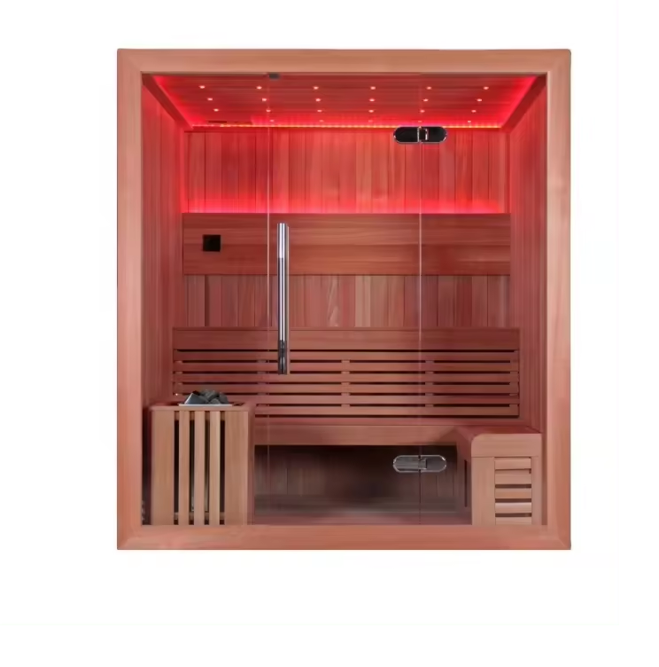 Sauna Red Cedar Wood Room Indoor & Outdoor Far Infrared Dry(PRE-ORDER)