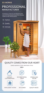 2 Person Luxury Wood Indoor Steam Sauna Room with Shower(PRE-ORDER)