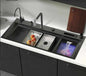 Multifunction Single Bowl Step-Base Kitchen Sink Handmade Smart Kitchen Sink