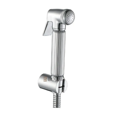 Handheld shower head on a white background