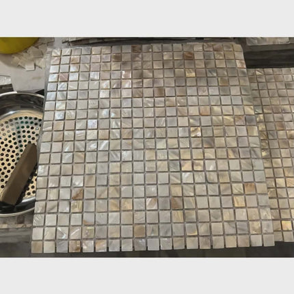 Mosaic tile pattern on a kitchen counter