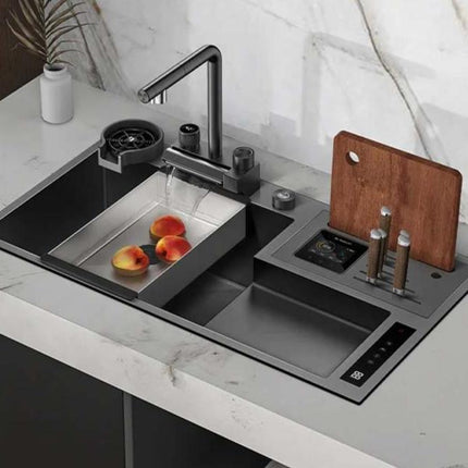 Sink 88cm Big Size with Purification for Foods High End Modern Kitchen Sink Simple Operation Touch Panel Intelligent Kitchen Sink