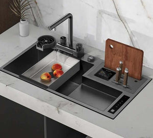 Sink 88cm Big Size with Purification for Foods High End Modern Kitchen Sink Simple Operation Touch Panel Intelligent Kitchen Sink