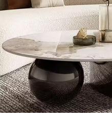 Load image into Gallery viewer, Modern Rock Slab Coffee Table Black Stainless Steel Base Center Table Living Room Furniture Tea Table
