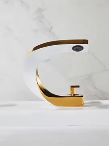 Luxury Modern Art Bathroom Waterfall Sink Faucet C Shape