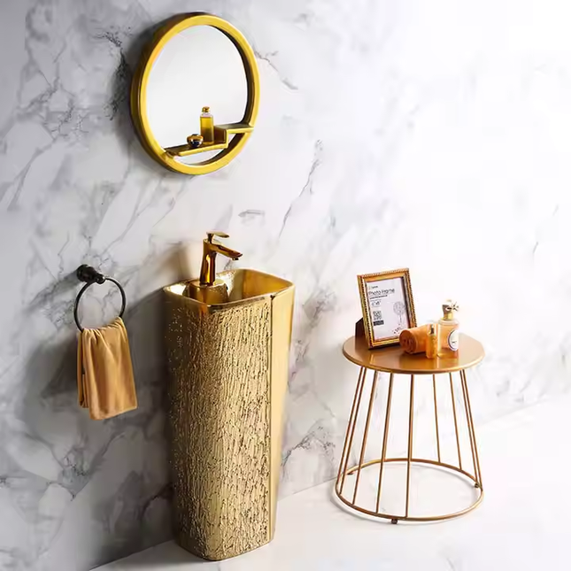 Europäisches Design, geprägter Waschbeckenständer, Kunstwaschbecken 