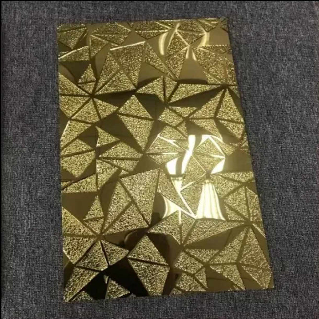 Luxury Glitter Metallic Golden Select Mosaic Wall Tile Porcelain Bathroom Tiles Mosaic Gold Color