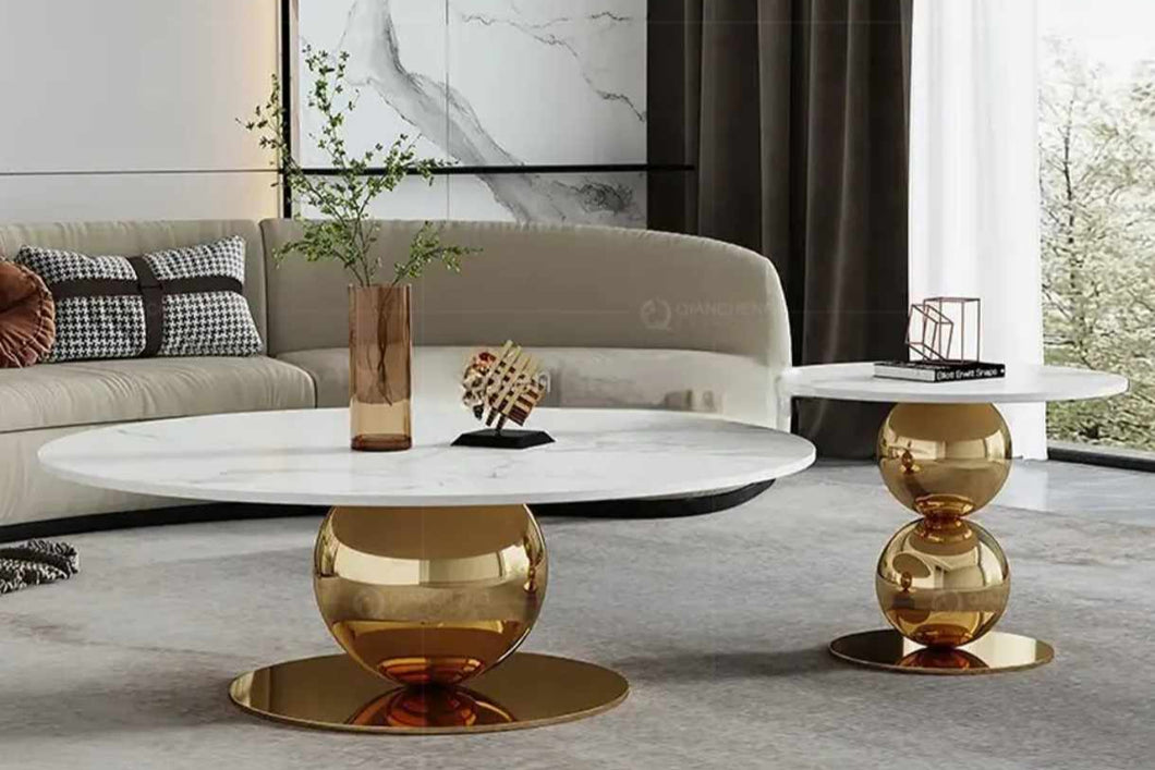 Living Room Furniture Sets Metal Center Tables Modern Luxury Coffee Table Stainless Steel Big Coffee Table
