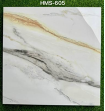60x60 CM Glossy Marble Style with Black and Gold Lines